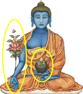 Buddha holding Haritaki